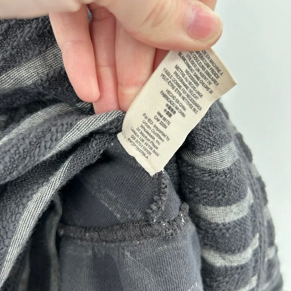 Free People  Peplum Striped Jacket Cotton Blend Full Zip Size Small - Image 5