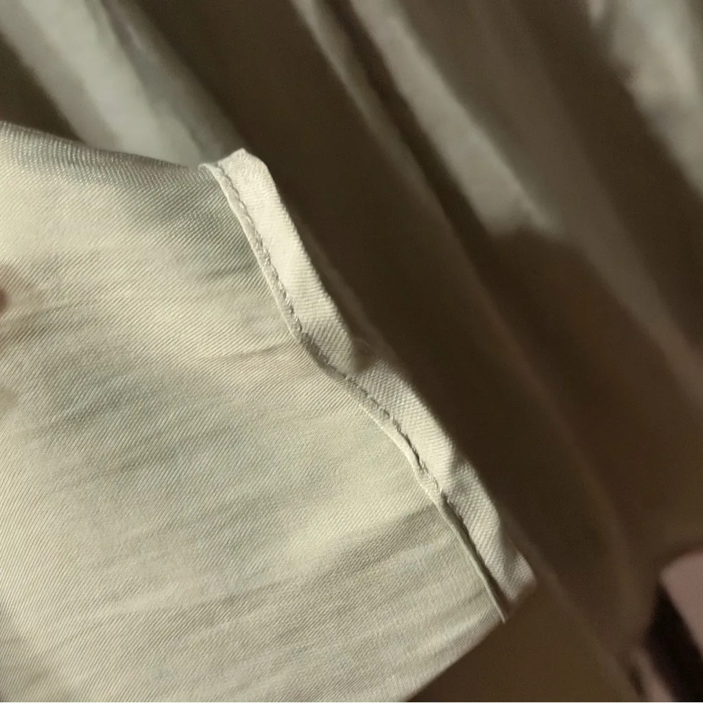 Philosophy Women's Mint Green Silky Blouse Size Medium Minimalist - Image 10