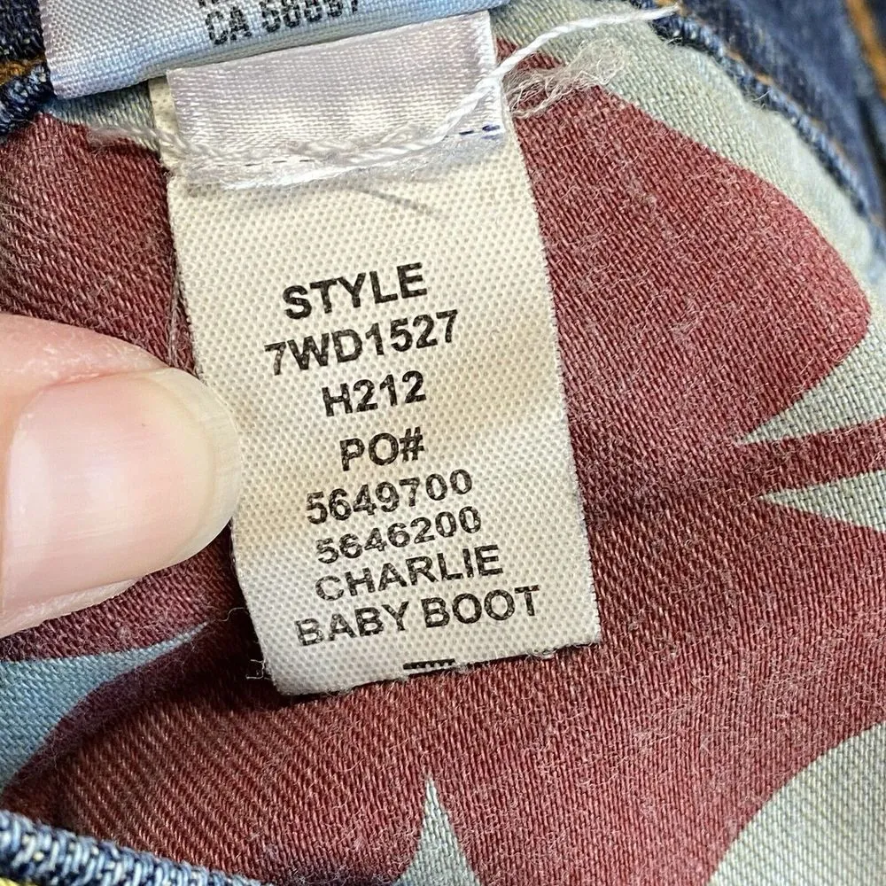 Lucky Brand Jeans Womens 6‎ 28x30 Charlie baby boot cut blue Denim Y2k - Image 11
