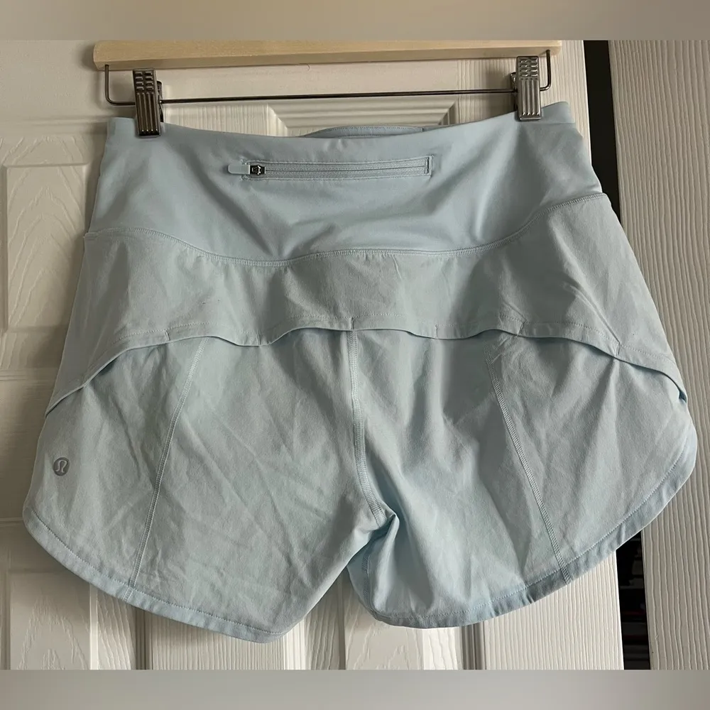 lululemon athletica Speed Up High-Rise Lined Shorts Powder Blue-Size 6 - Image 4