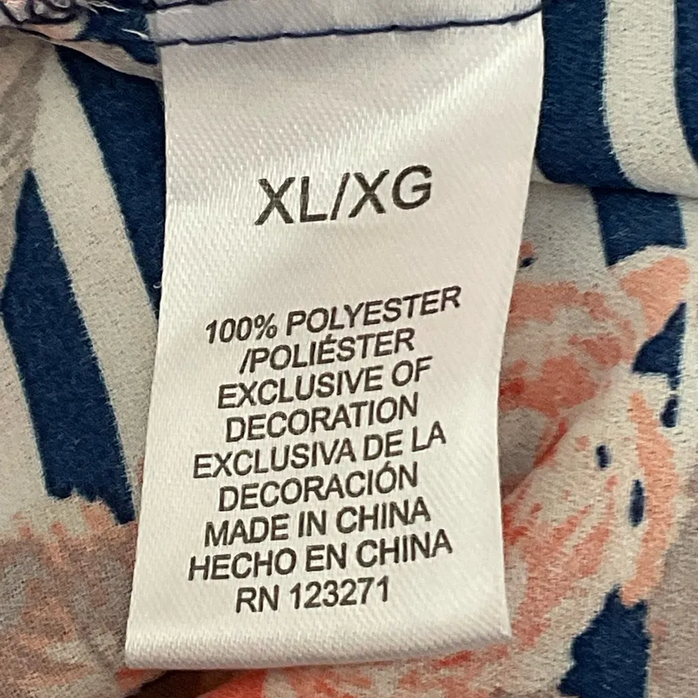 Wishful Park Striped Floral Blouse with Zipper. P2P 23 Length 25.5 SIZE XL EUC - Image 6