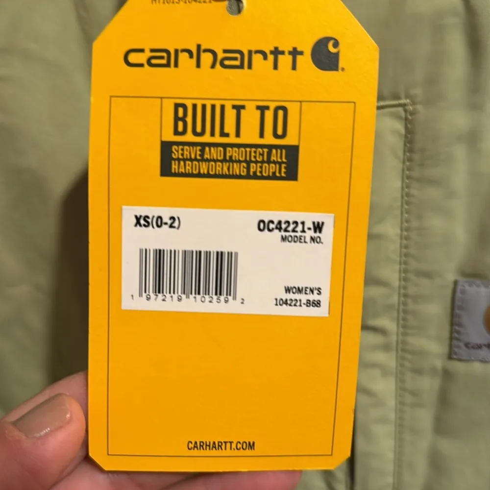 Carhartt Women's jacket Green clay XS hoodie zip up rain defender repellent NEW - Image 7