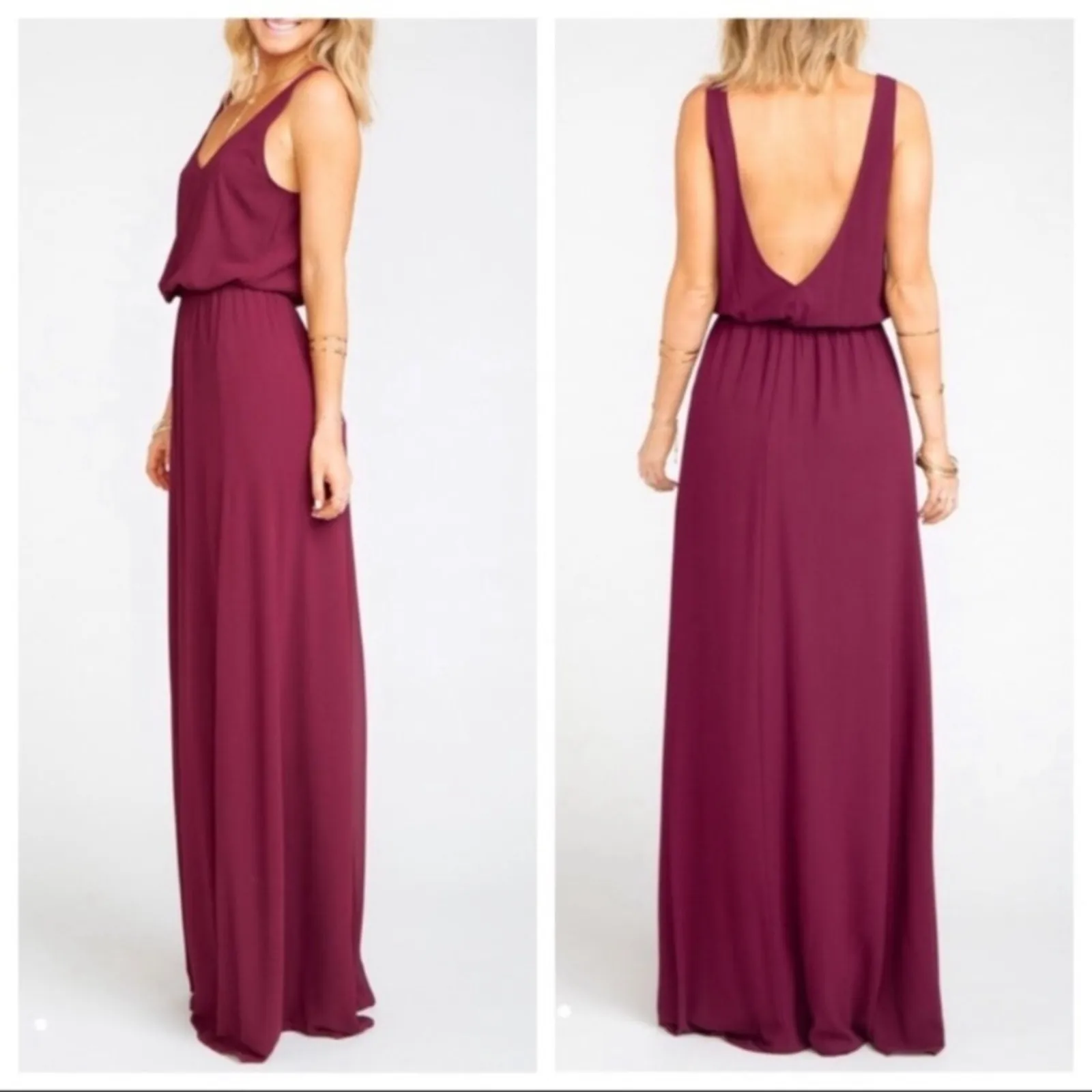 NWT Show Me Your Mumu Kendall merlot maxi dress MEDIUM - Image 4
