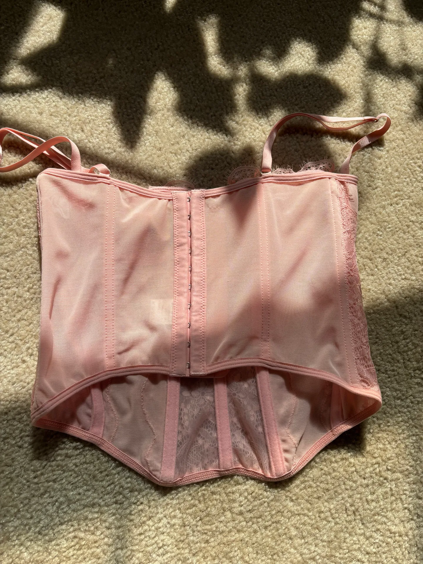 Pink Lace Corset Top - Image 3