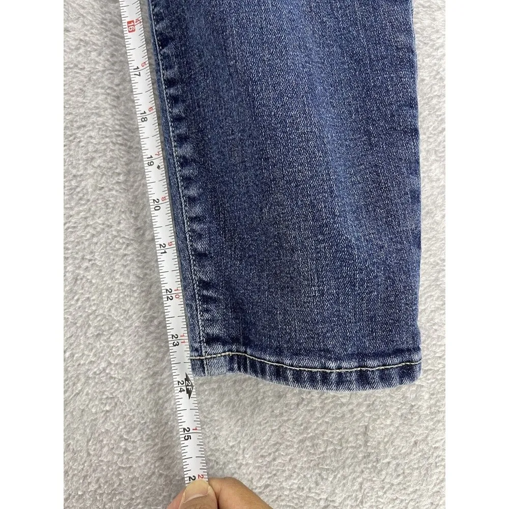 Lucky Brand Women's Blue Denim Jeans Low Rise Crop Lolita Size 6 Cotton - Image 8