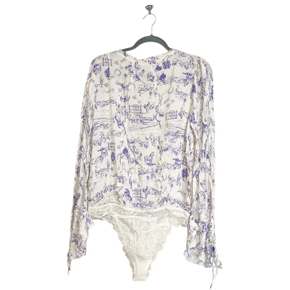 NWOT Free People Intimately Everything's Rosy Bodysuit Fram Print Rodeo - Image 5