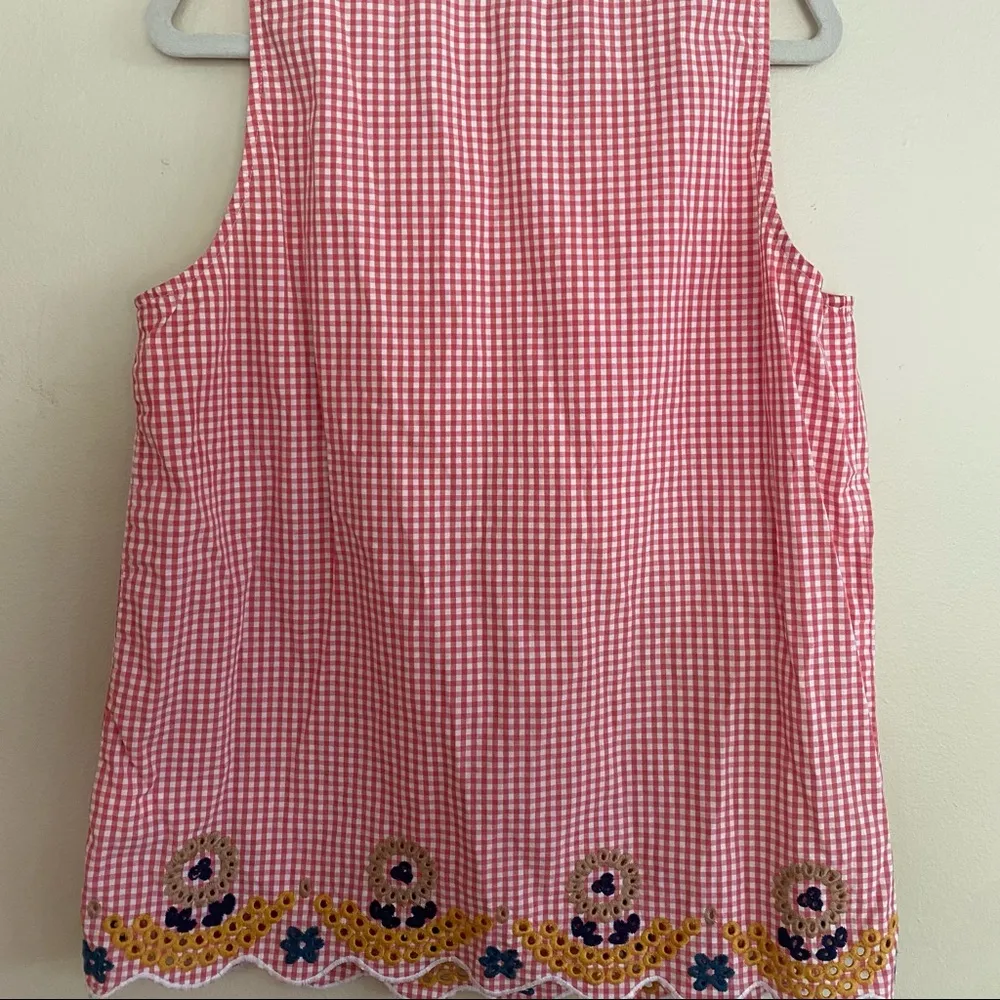 Madewell Embroidered Gingham Tank Top - Image 5