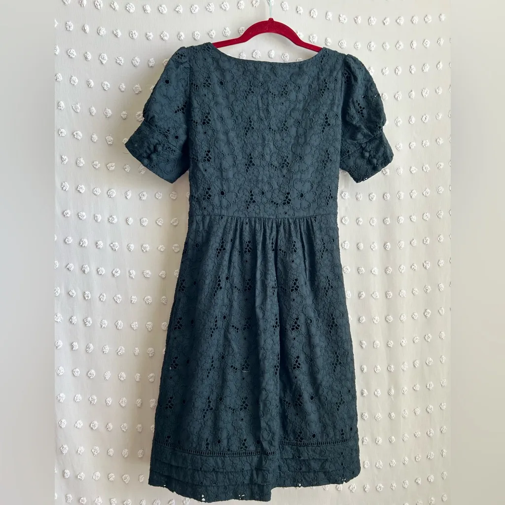 Juicy Couture Vintage Floral Lace Cotton Short Sleeve Dress Sz 10‎ - Image 2