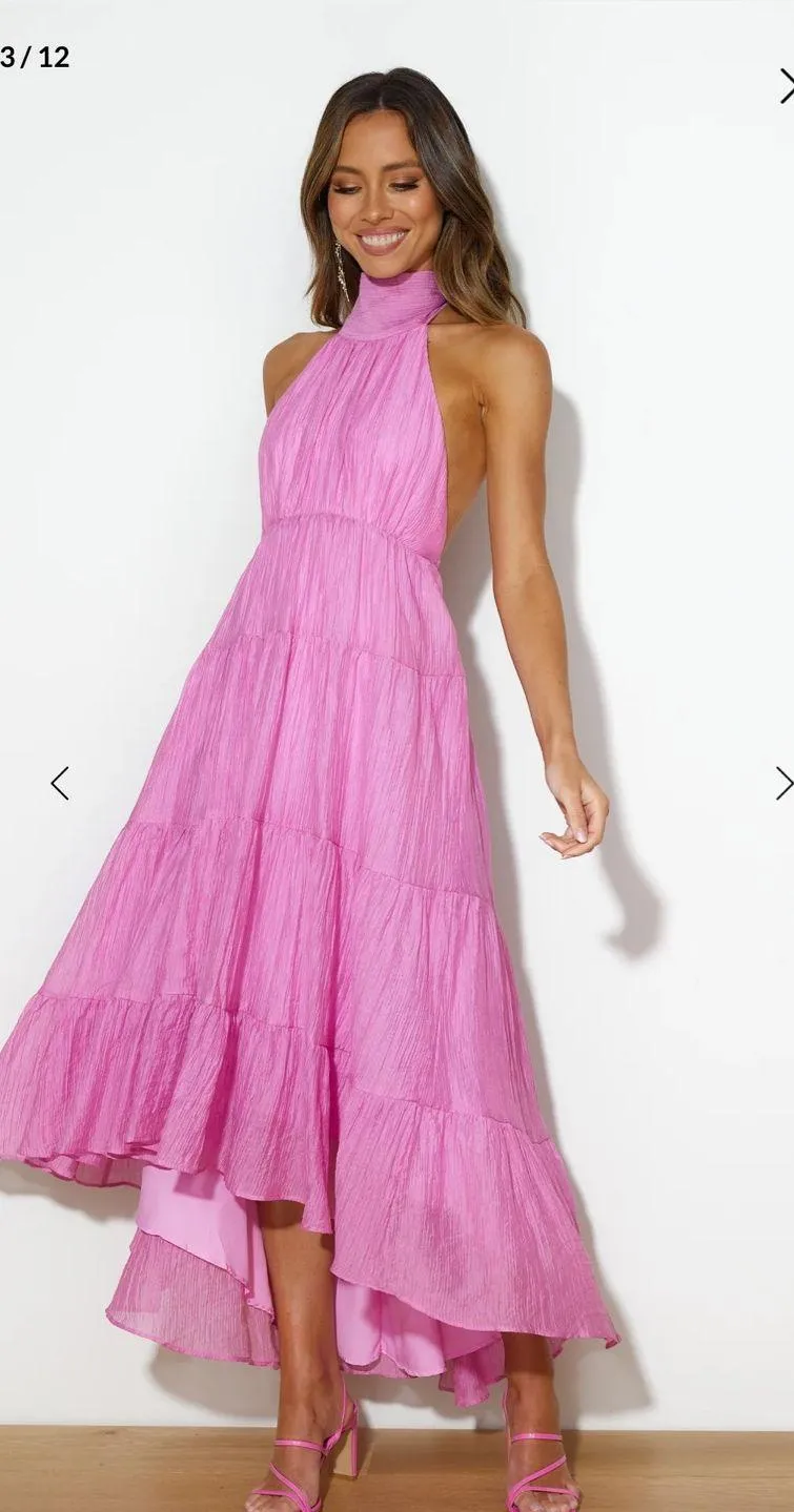 Hello Molly Pink-Purple Maxi Dress - Image 3