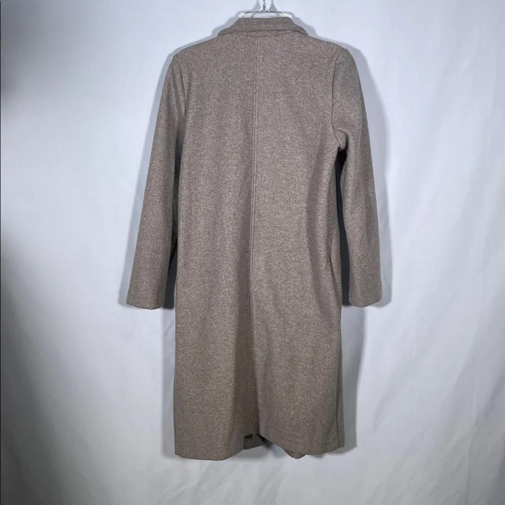 ZARA WOMENS BUTTON TRENCH COAT GRAY FELT LIKE LIGHTWEIGHT MEDIUM - Image 8