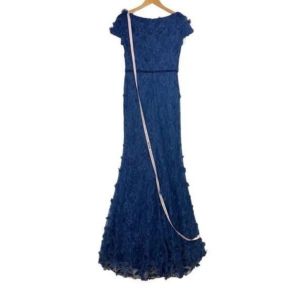 MAC‎ DUGGAL $598 floral appliqué lace trumpet gown 6 - Image 6
