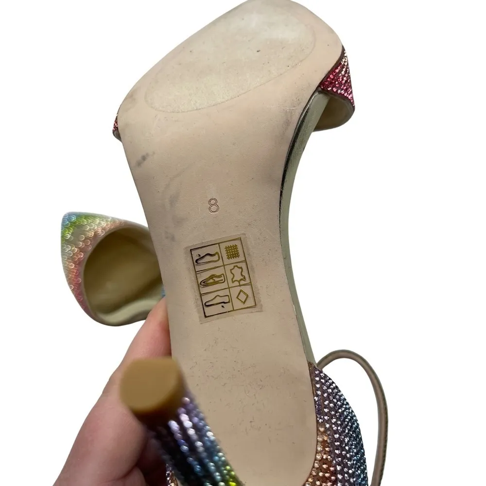 Jeffrey Campbell Solitair Pump in Pastel Multi crystal embelished sz 8 - Image 9