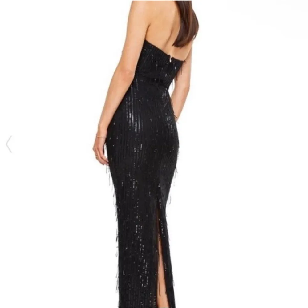 NWT Nookie Black Strapless Sequin Karma Gown Sz XS $369 - Image 4