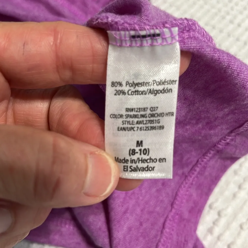 Athletic Works Should Would Could Did Athletic Tank Purple Graphic Womens Medium - Image 7