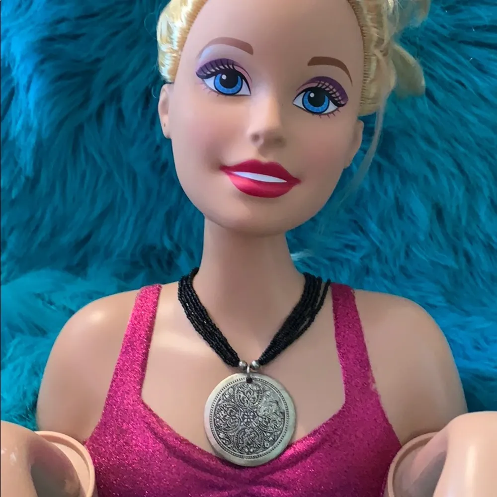 Charlotte Russe beaded necklace w/ silver pendant - Image 2