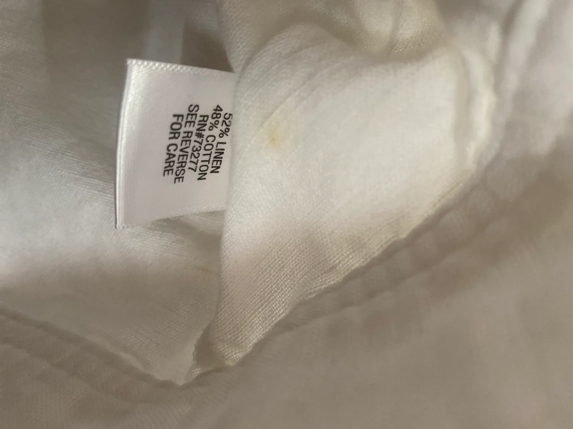 Size L White Denim Jacket  23 X 20 Linen & Cotton - Image 6