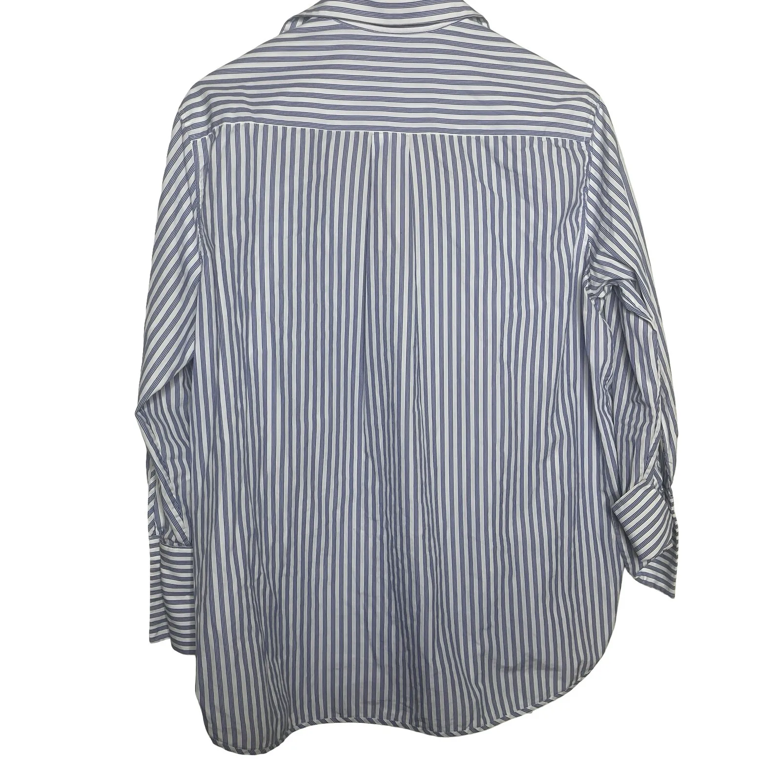 Scanlan Theodore Blue Striped oversized Long Sleeve Button - Image 7
