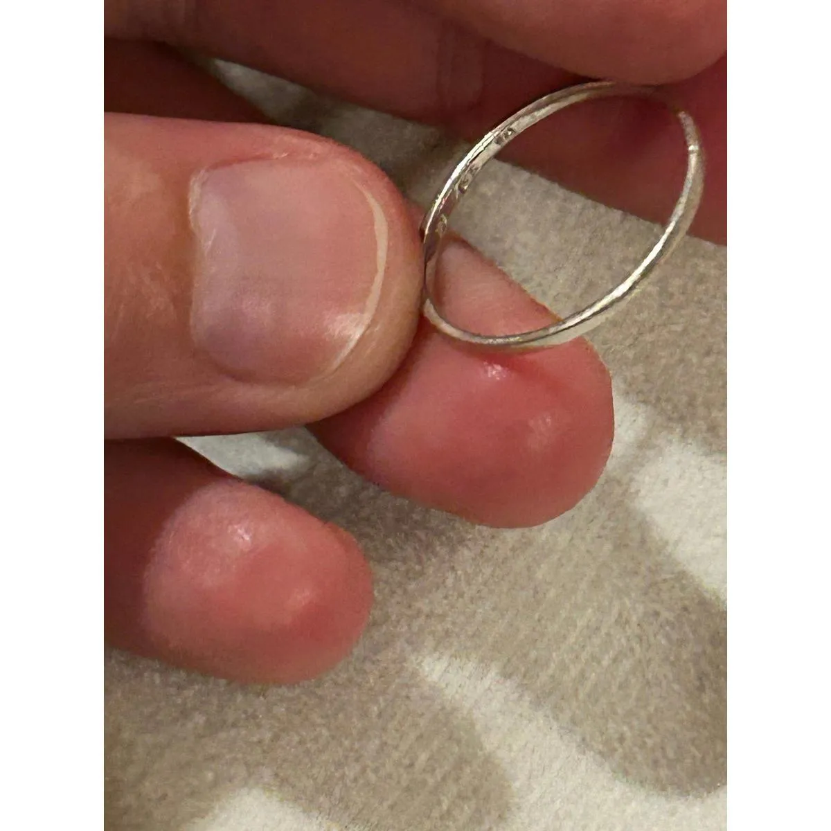 ring band sterling silver 925 size 6.75 love engrave - Image 3