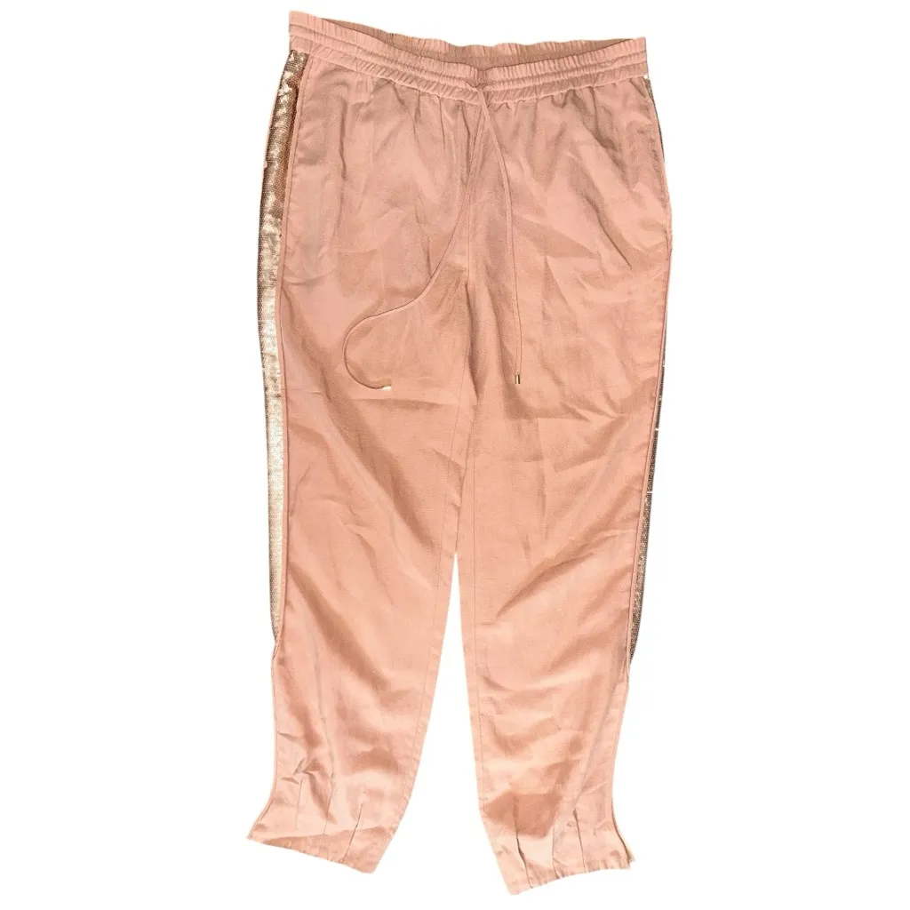 Diane Von Furstenberg DVF Women’s 4 Dusty Rose Buff Sequin Tuxedo Kamaris Pants - Image 6