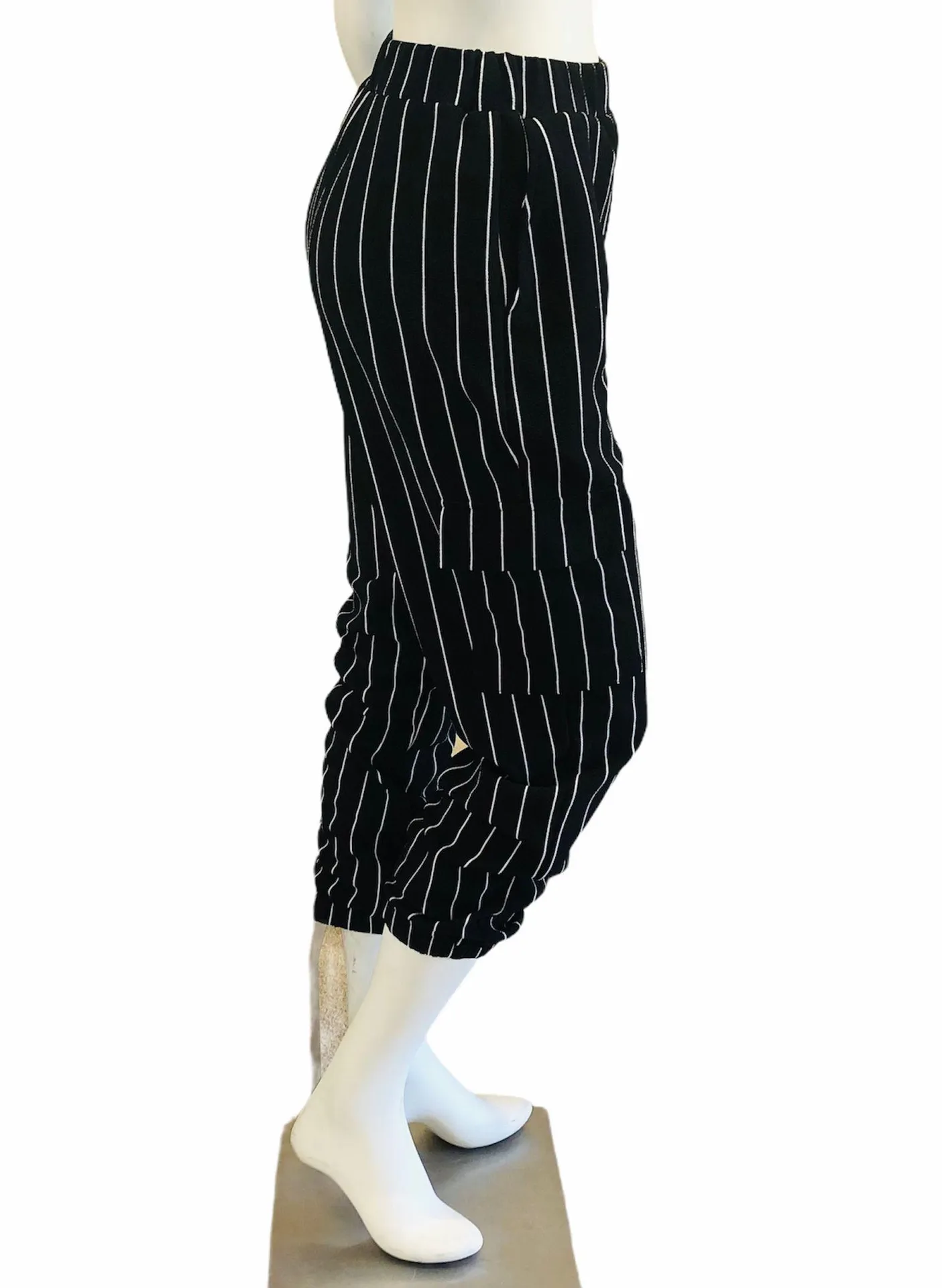 Striped Cargo Joggers Black Size M - Image 3