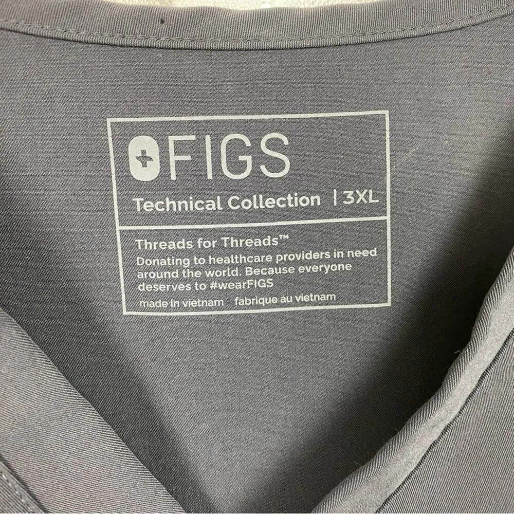 FIGS  Gray Catarina Scrub Top Sz.3X - Image 10
