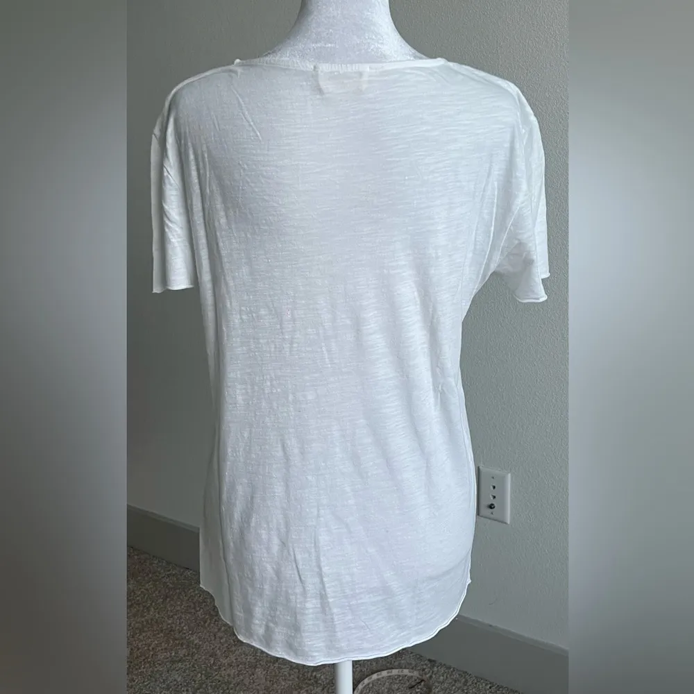 American Vintage White Relaxed Short Sleeve Tee - Image 5