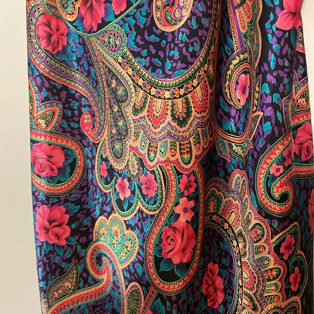 Solange Vintage Sleepwear Intimates Paisley Nightgown Pink Size undefined - Image 4