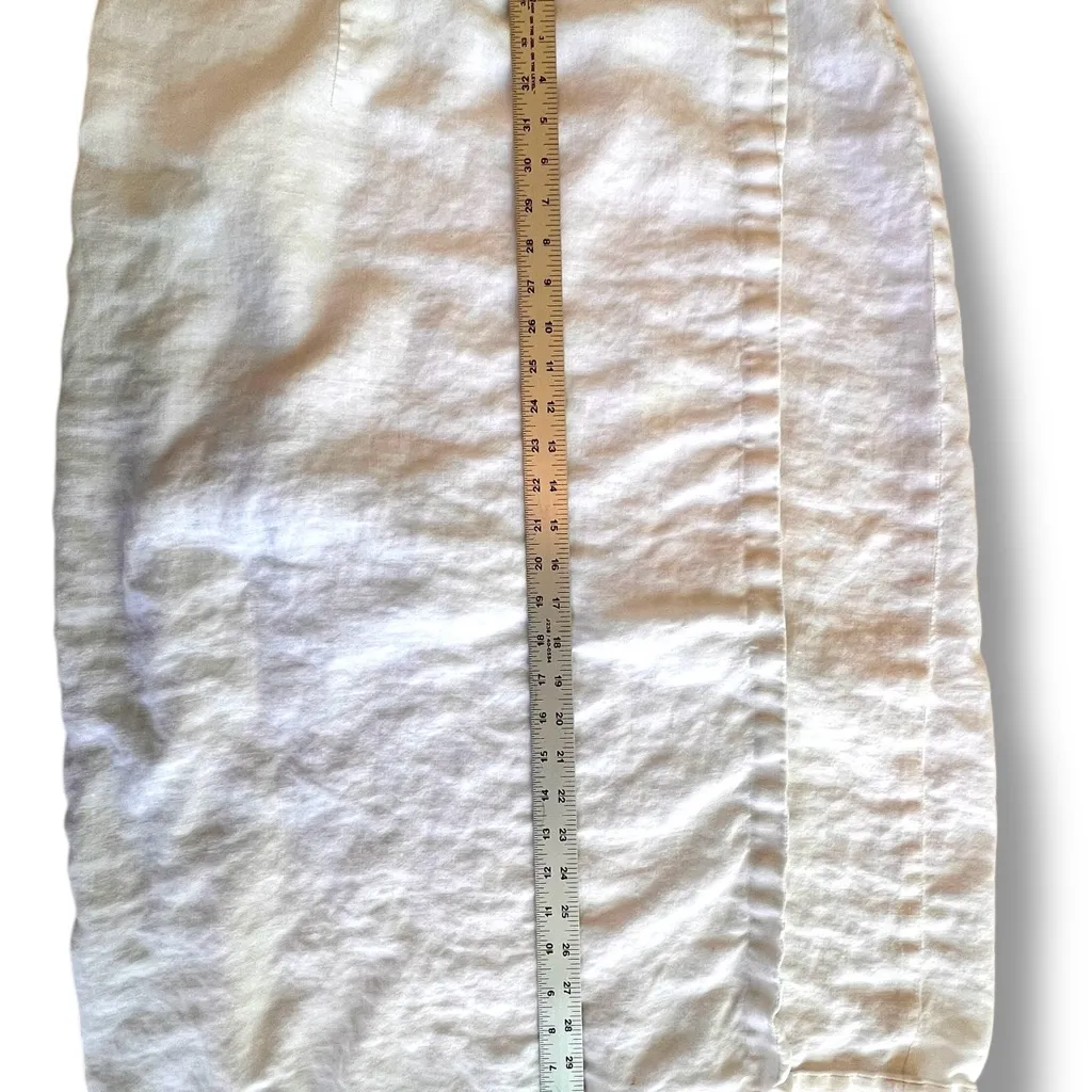 Y2K Style And Co Collection Women’s 100% Linen Wrap Around Cream Color Skirt 18W - Image 6