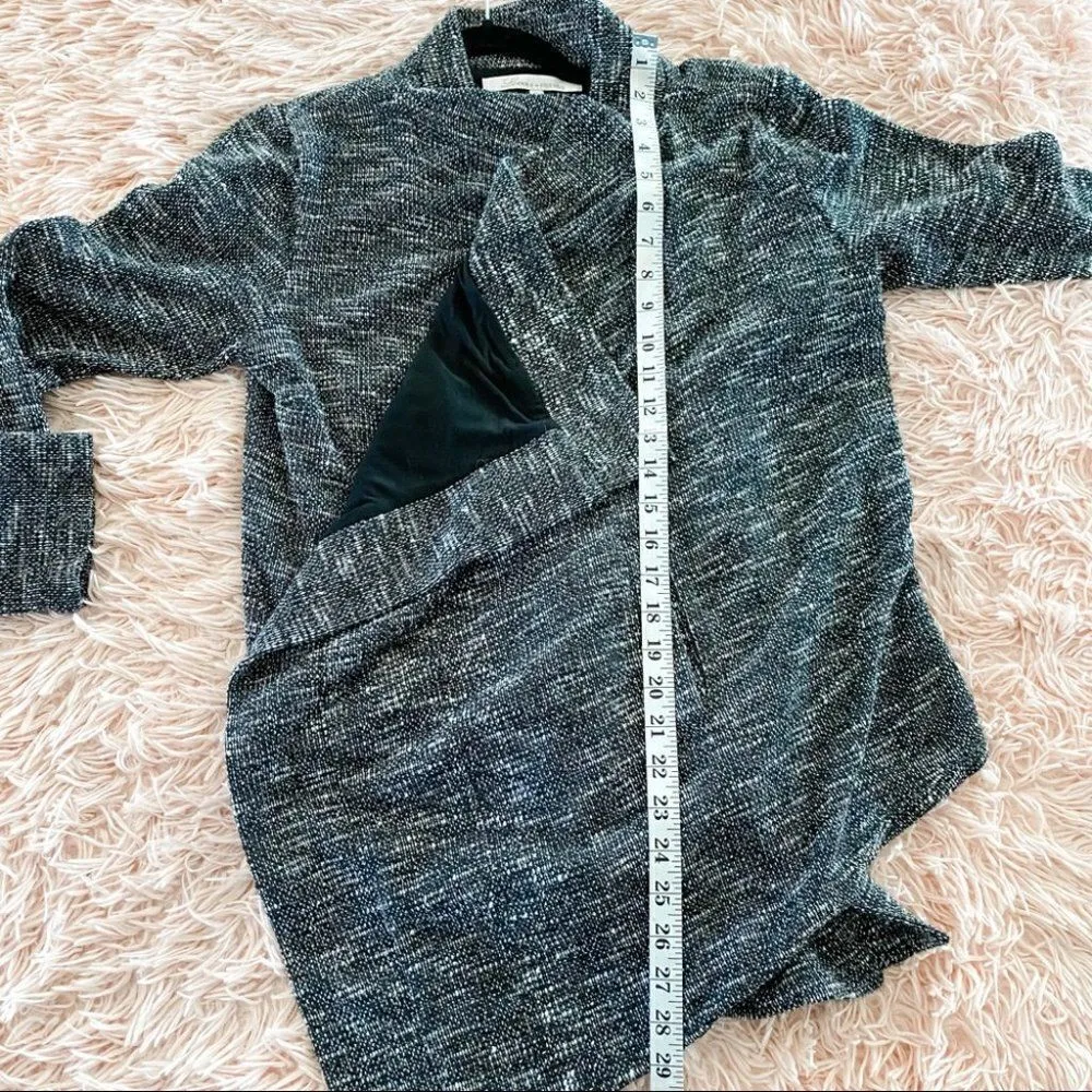 Lovers & Friends Marled Drape Cardigan in Black White Small - Image 6