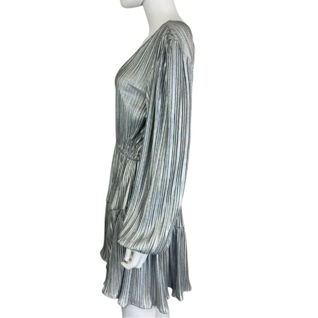 STEVE MADDEN NWT Silver KARA Mini Dress Size L - Image 4