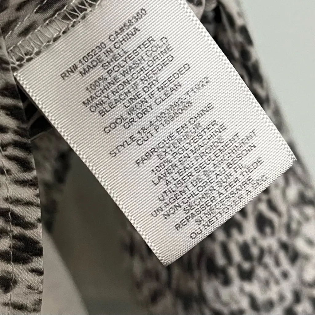 Joie • Animal Print Women's Black and White Patterned Top - Image 5