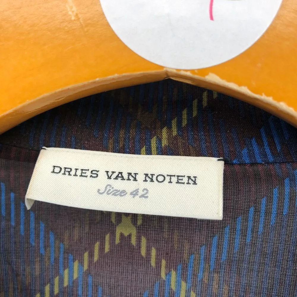 Dries Van Noten Beaded Plaid Blouse - Image 7