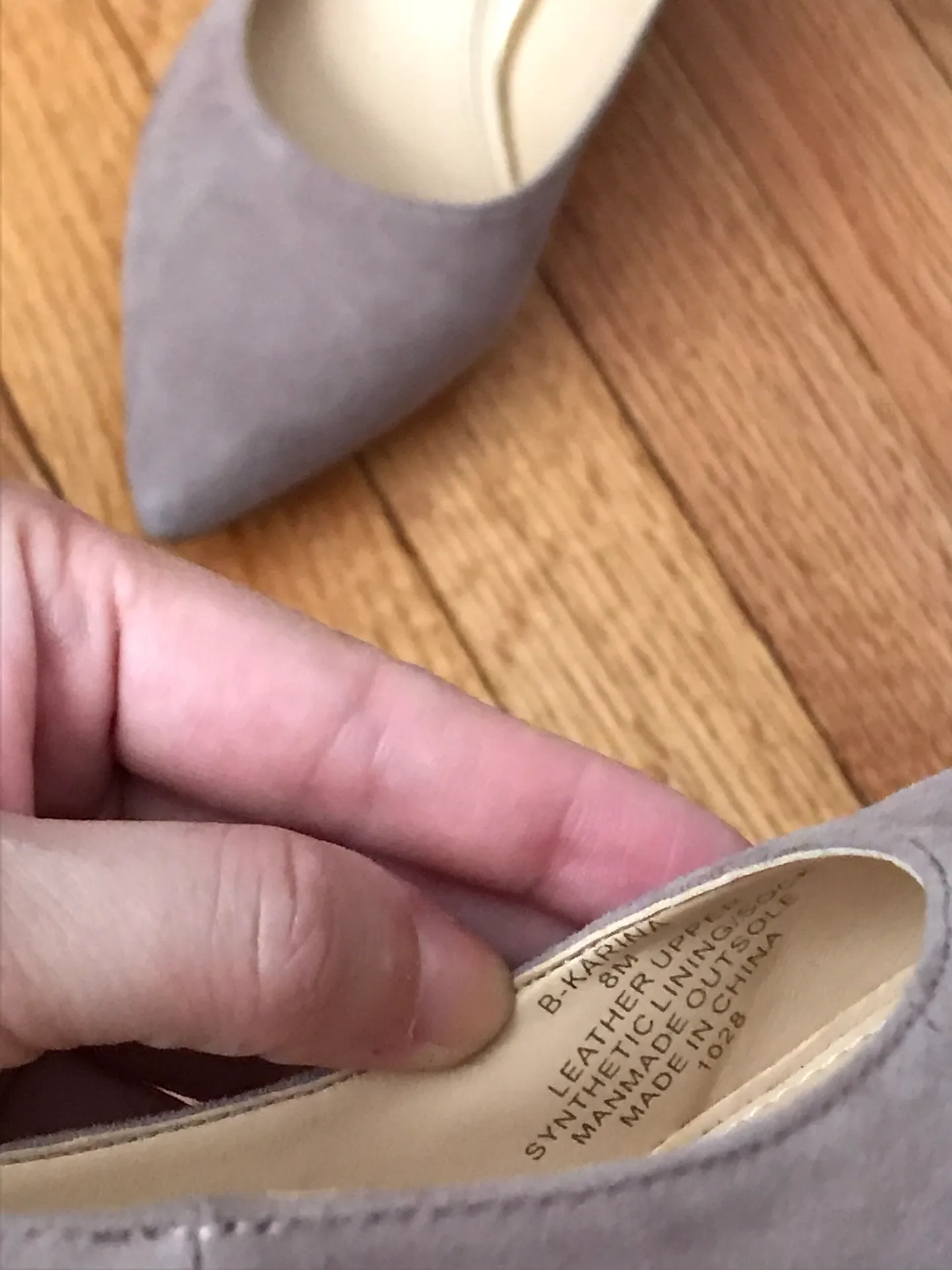 Lilac Karina Suede Block Cage Pointed Pumps - Image 9