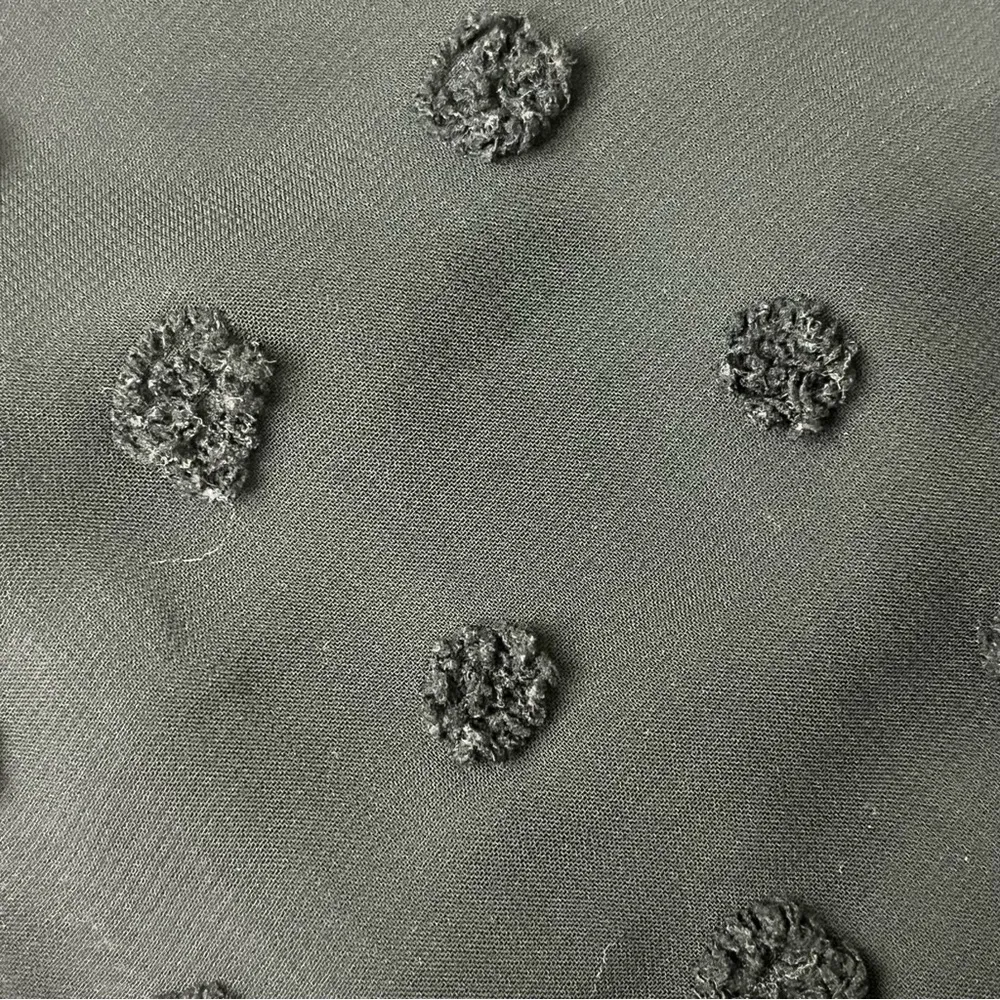 Liumilac Women's Swiss Dot Long Sleeve Chiffon Blouse Sheer Mesh Overlay Black S - Image 10