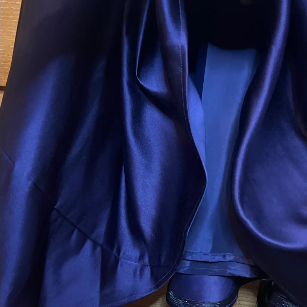 Ralph Lauren 100% Silk Charmeuse Maxi Formal Skirt Party Gown Purple Elegant 14 - Image 7