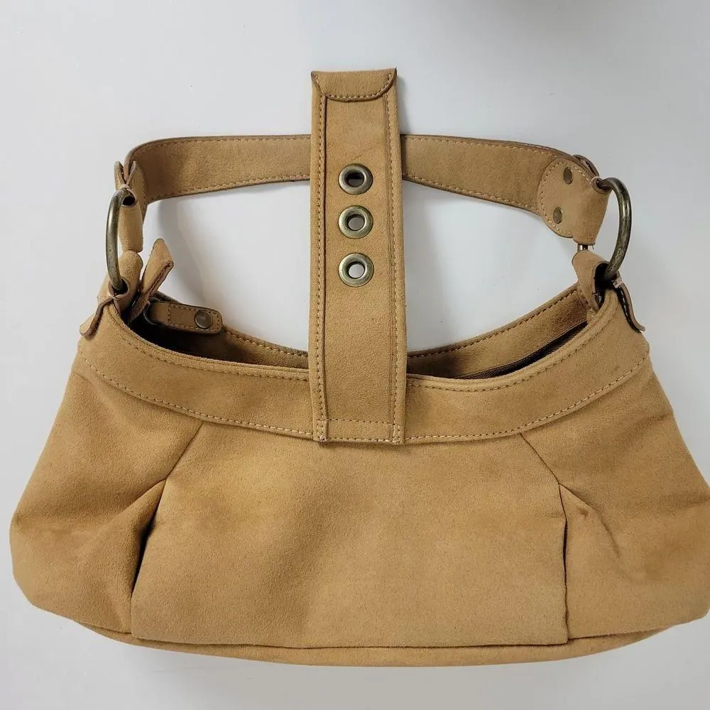Brown Vinyl Small Shoulder Bag - Image 3