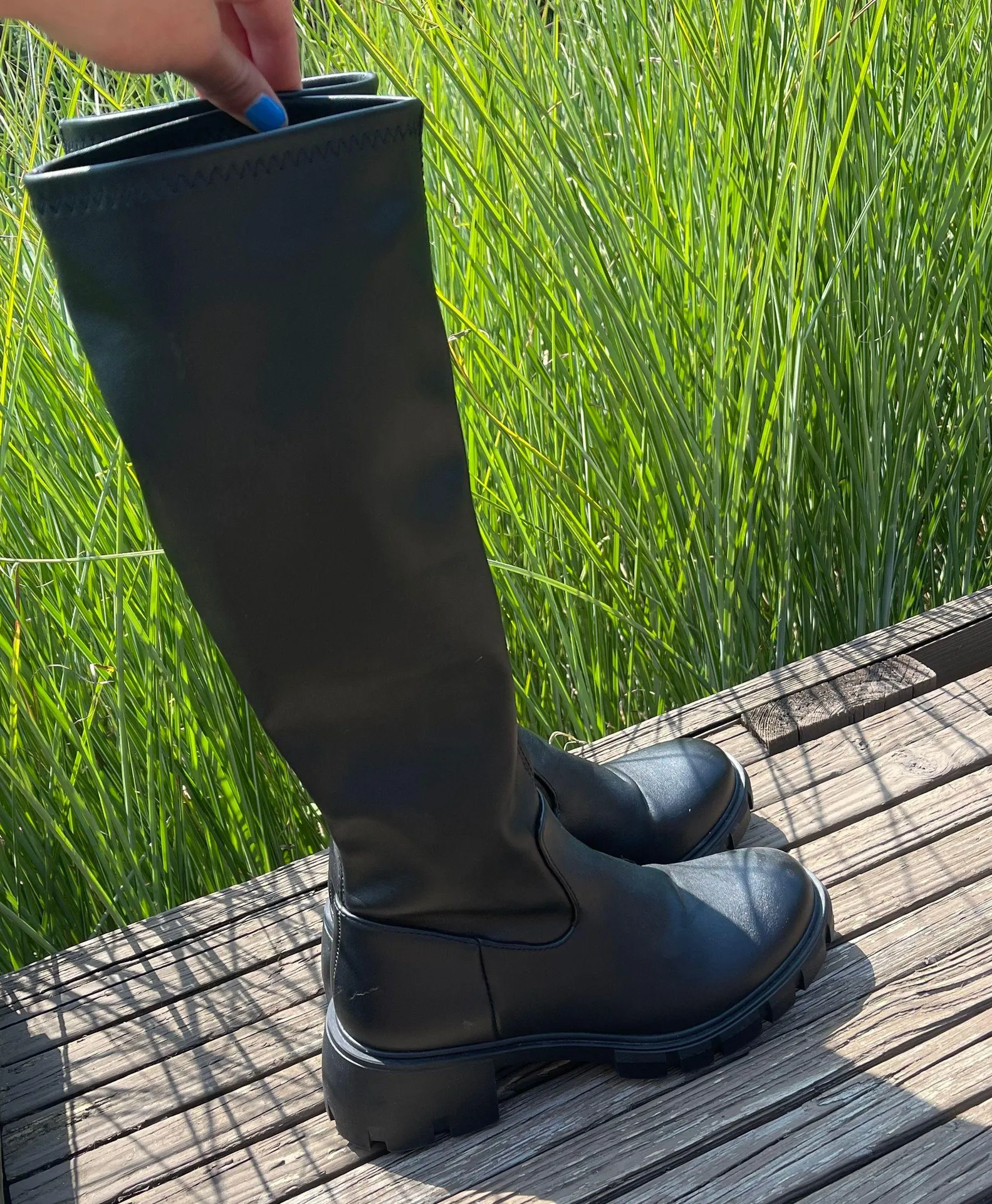 Steve Madden Chunky Heel Lug Boots - Image 2