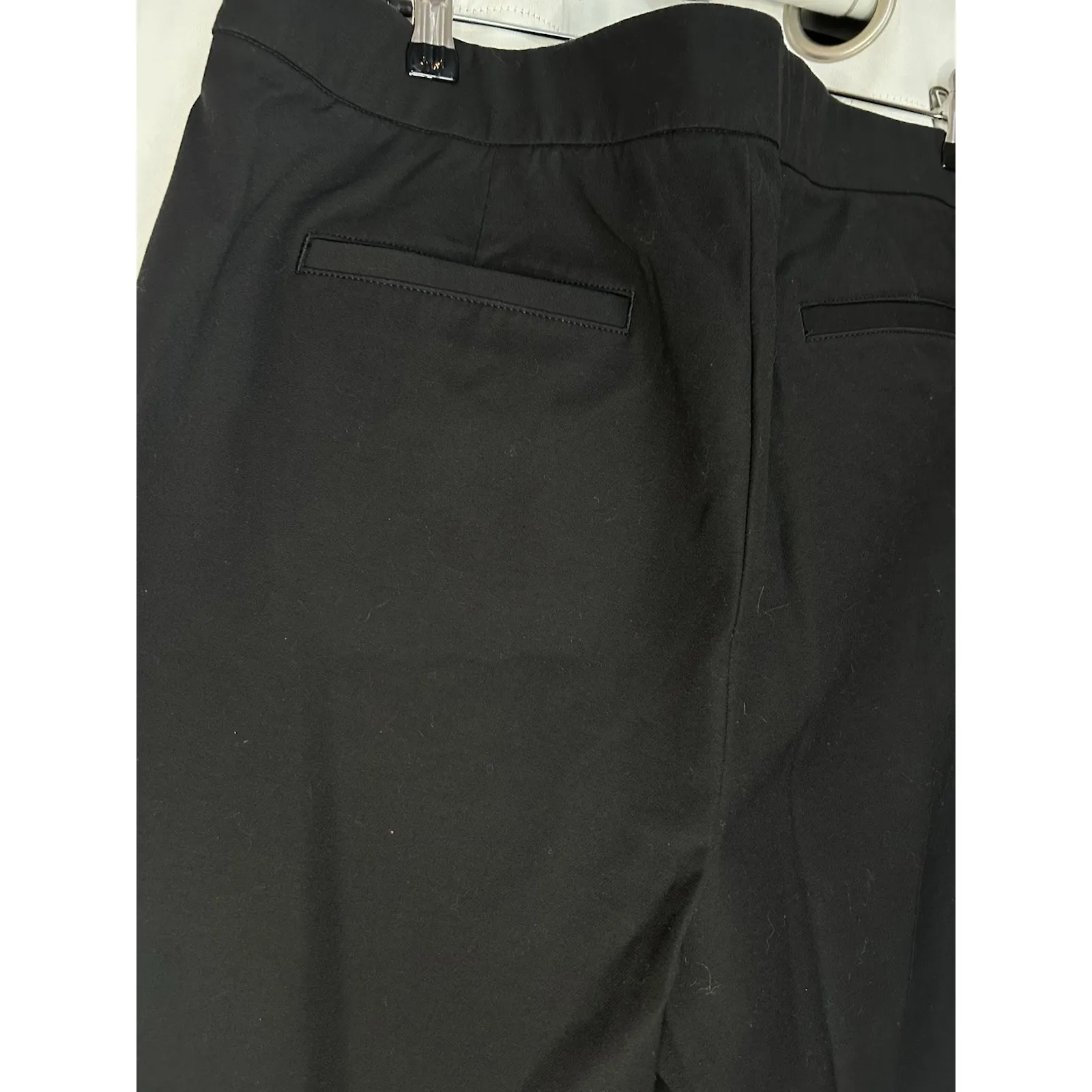 Lands End Black High Rise‎ Pintuck Pencil Ankle Pants Women's Size 18W - Image 9