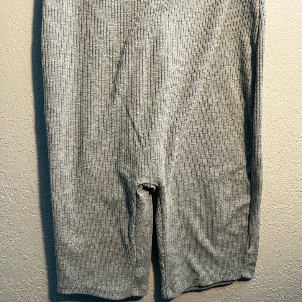 Bozzolo Gray Ribbed One-Piece Bodysuit SZ S Top Minimalist Y2K Petite Sleeveless - Image 3