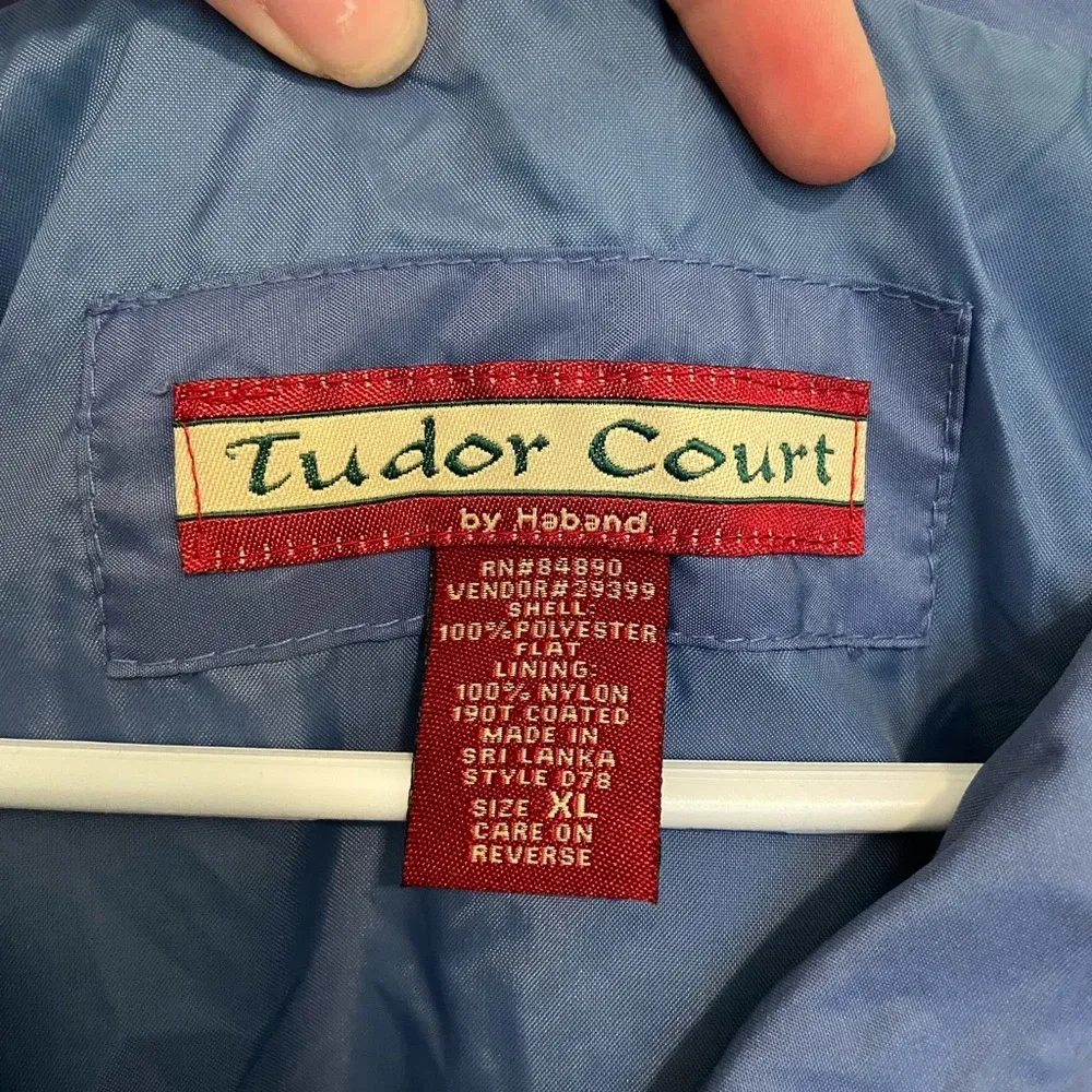 EUC | Vintage Tudor Court by Haband women’s windbreaker jacket — XL‎ Blue - Image 3