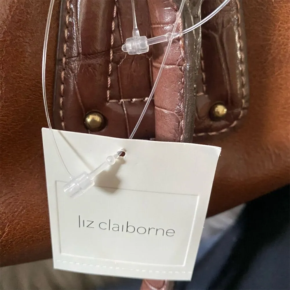 Liz Claiborne Fairbanks Large Brown Tote Bag Women's Spacious Interior - Image 5