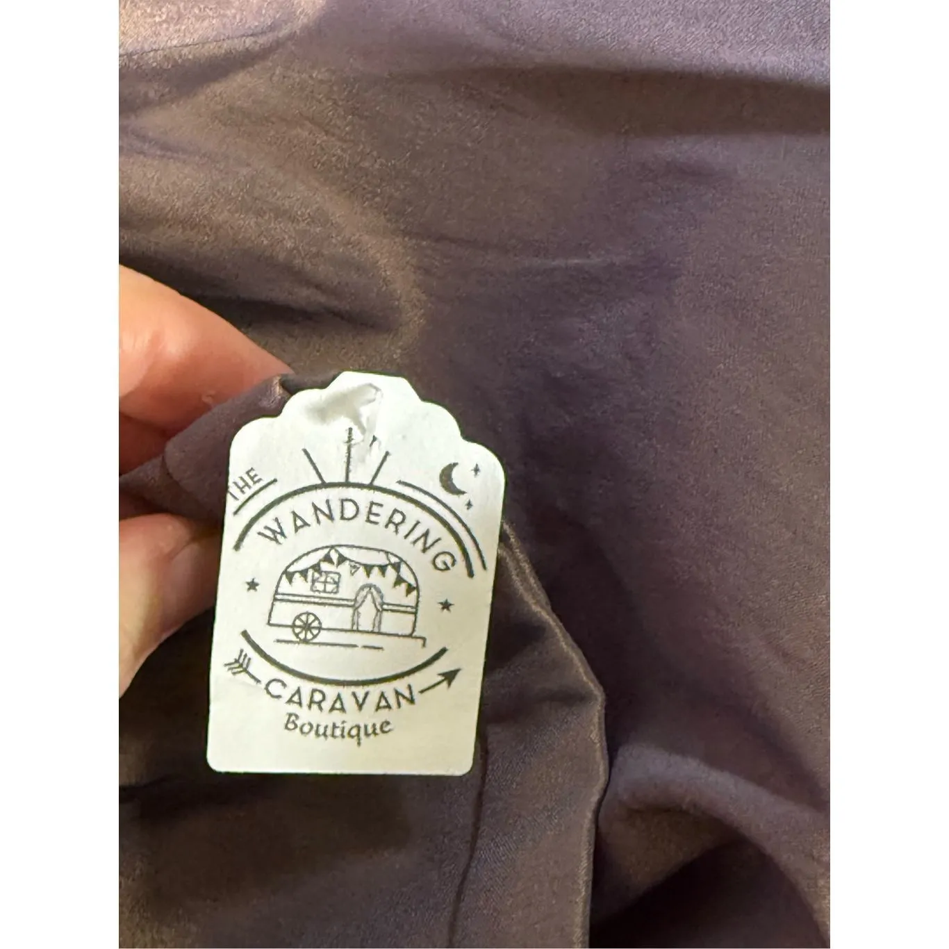 New Xscape Stretch Fishtail Maxi Skirt purple  Metallic Sheen By Joanna Chen Siz - Image 5