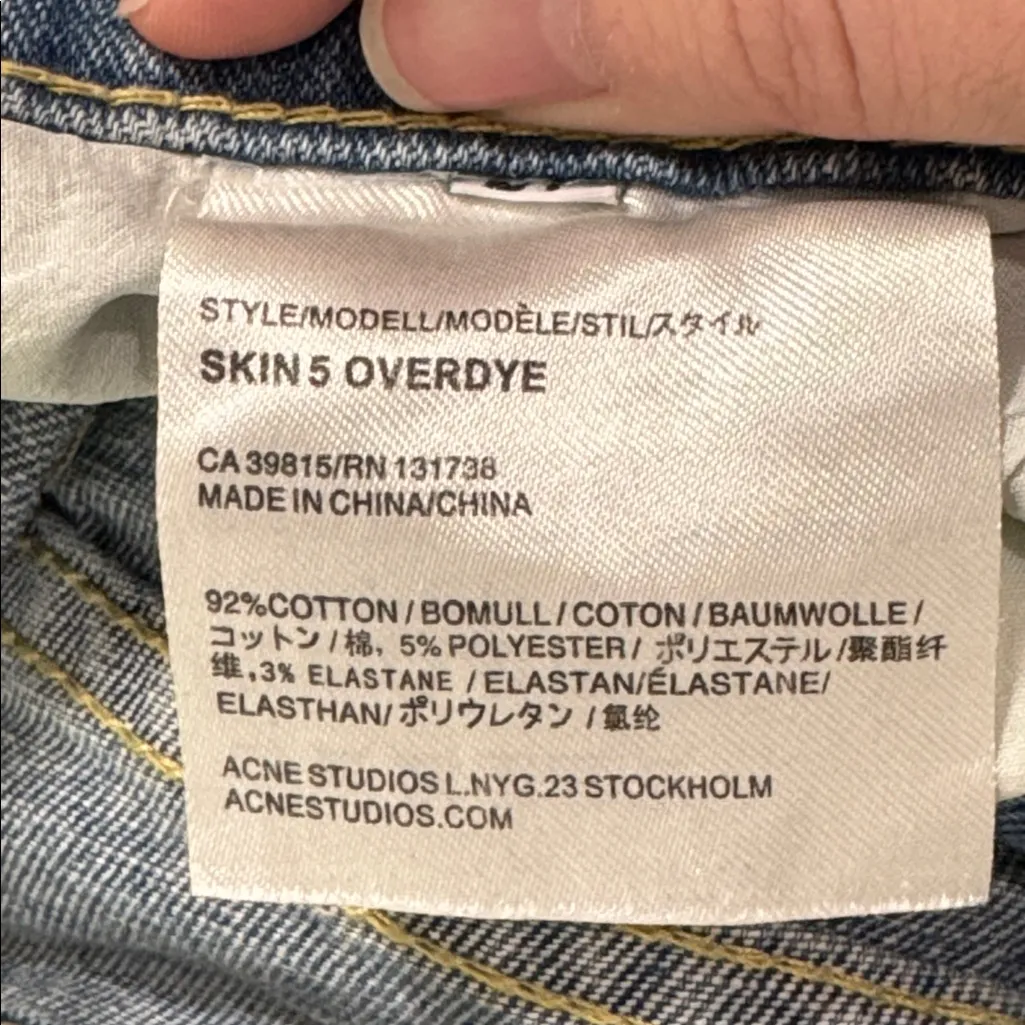 Midiostudio Makers Skin 5 Overdye High Rise Blue Denim Mom Jeans size 27 - Image 11