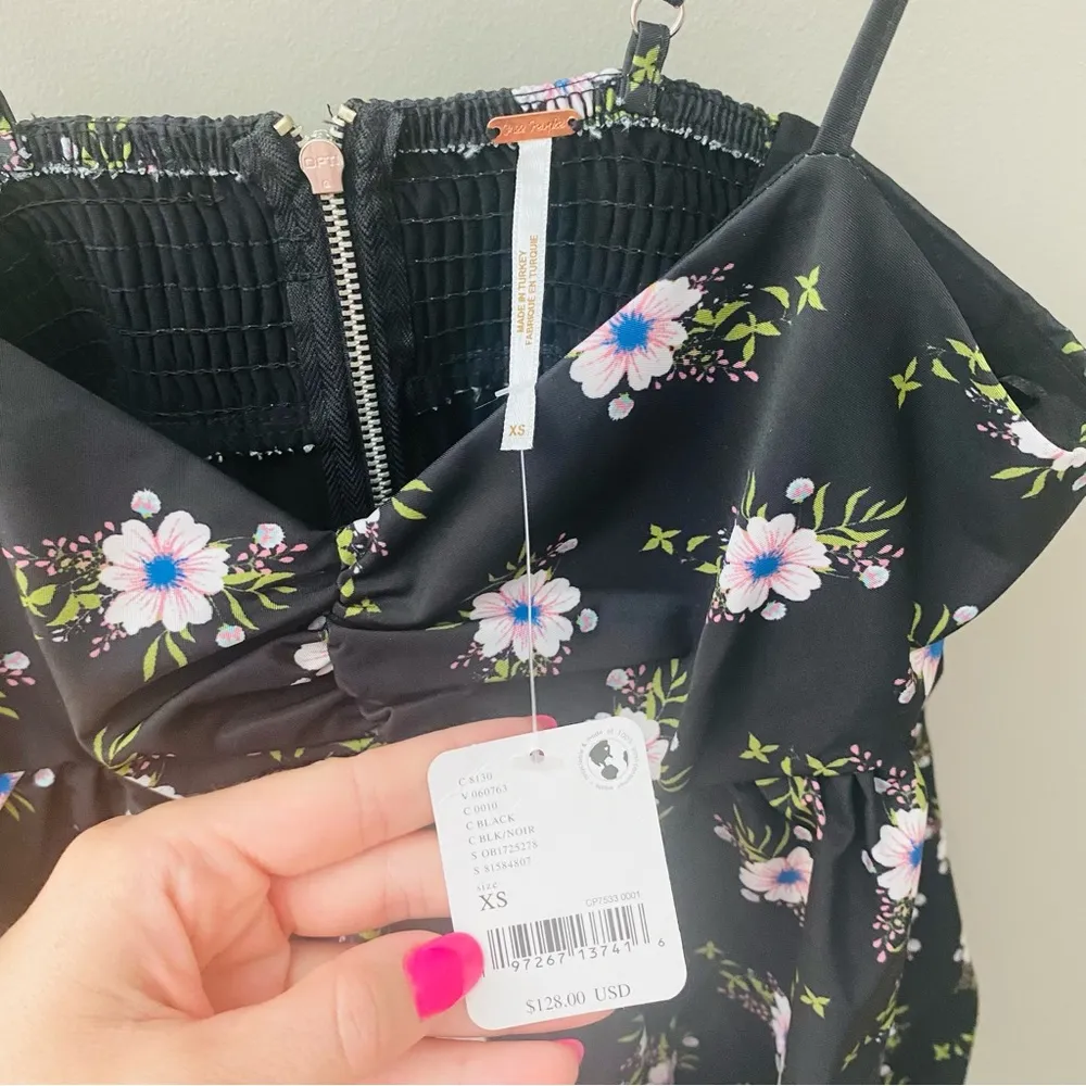 Free People Bubble Mini Dress Black Sz XS - Image 6