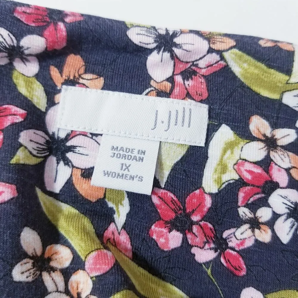 J. Jill Women size 1X Ditsy Floral Print Maxi Dress Multicolored - Image 3