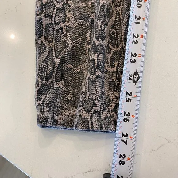 SPANX Jean-ish Ankle Leggings Skinny Jeans Snakeskin Animal‎ Print Size XL - Image 11