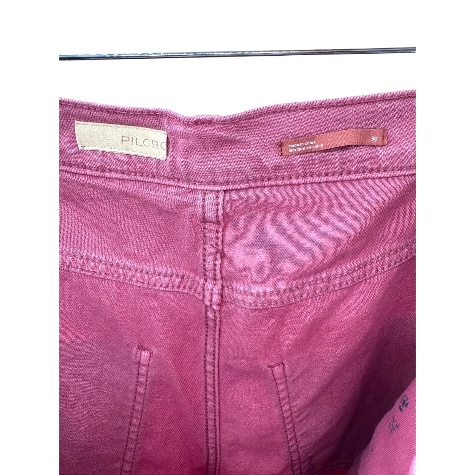 Pilcro‎ The Breaker Wide Leg Jeans Rose Pink High Rise Relaxed Fit Size 30 - Image 7