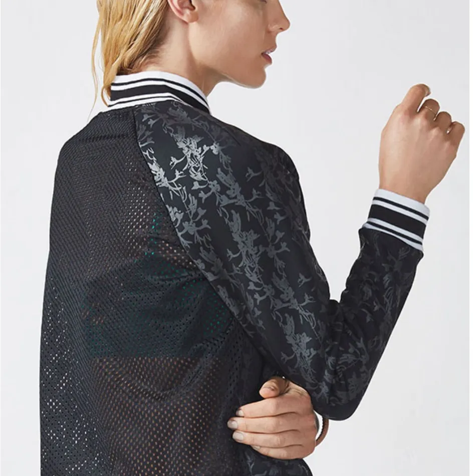 FABLETICS | Tia Bomber In Black Floral Sporty Jacket Size M - Image 2