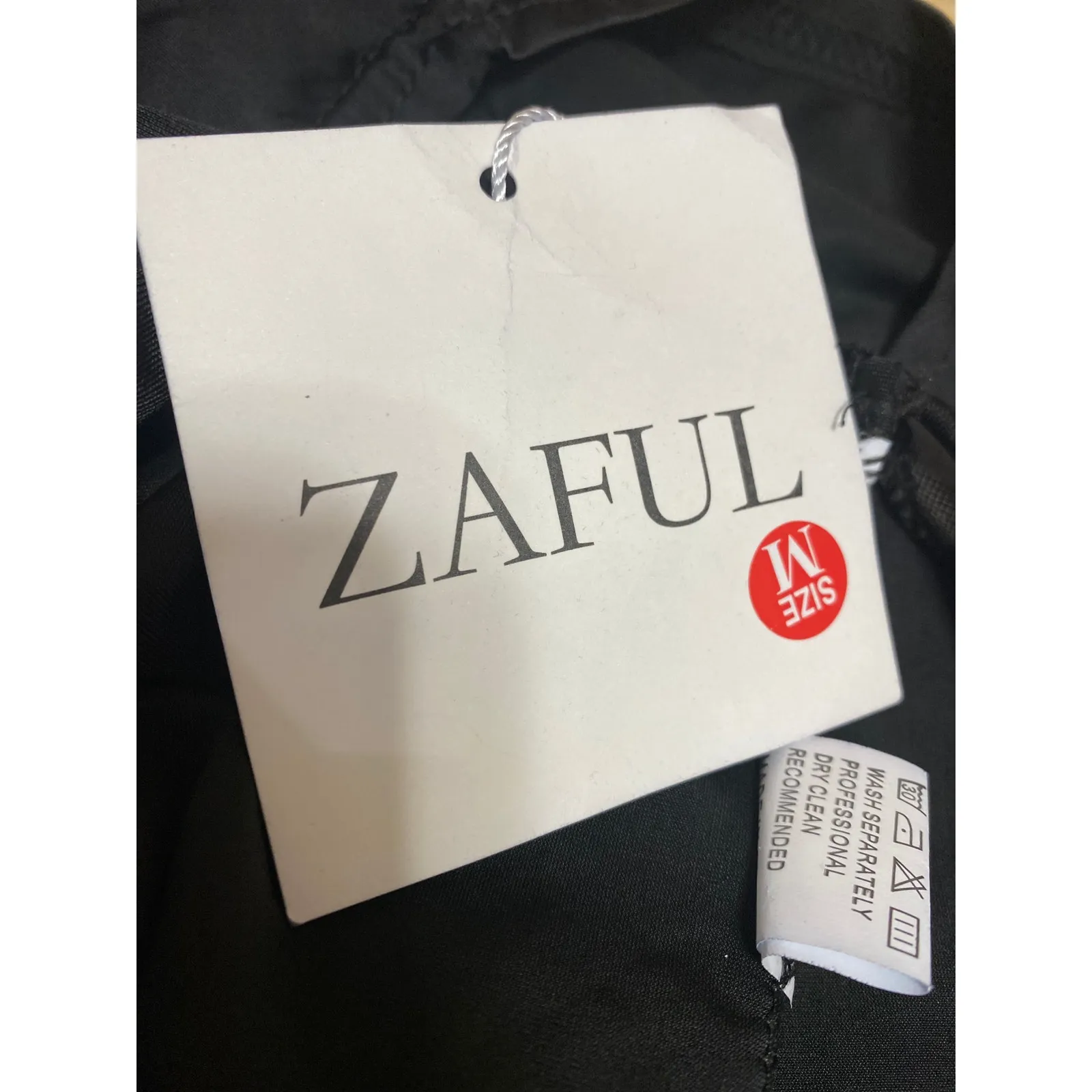 NEW Zaful Black Lace Splicing Halter High Waist One-Piece Swimwear Swimsuit Sz M - Image 5