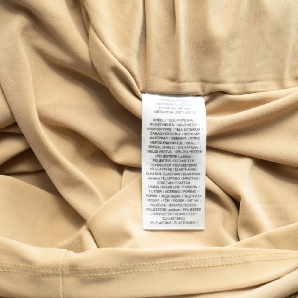 LAUREN RALPH LAUREN. Gold shirred long sleeve dress. - Image 14